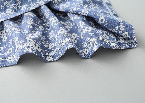 2022 New Girls Cotton Printed Dress Broken Flower Children's Dress